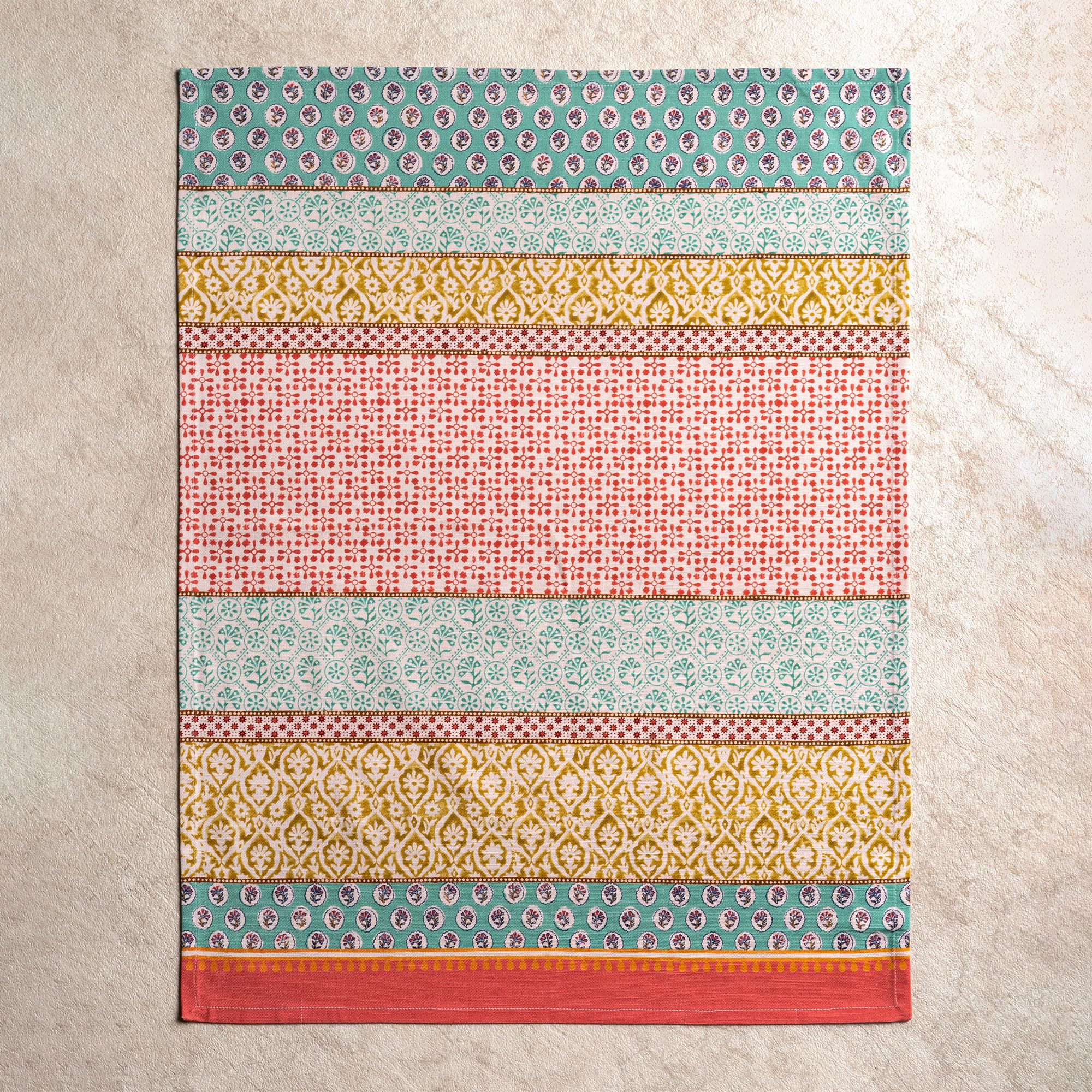 Maison d' Hermine Provence 100% Baumwolle Set von 3 Mehrzweck-Küchentuch Weiche, saugfähige Geschirrtücher | Geschirrtücher | Barhandtücher | Frühling/Sommer (50 cm X 70 cm)