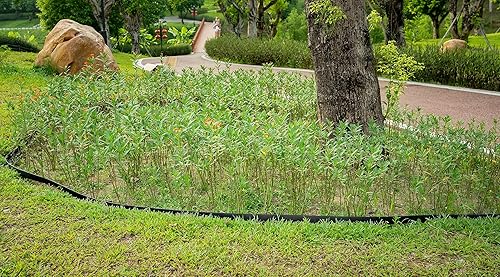 Miniatura 9 de Kit de bordes de paisaje, bordes de jardín de 30 pies y 2 pulgadas de alto con 27 estacas de borde, bordes de goma para paisajismo, cama de flores,