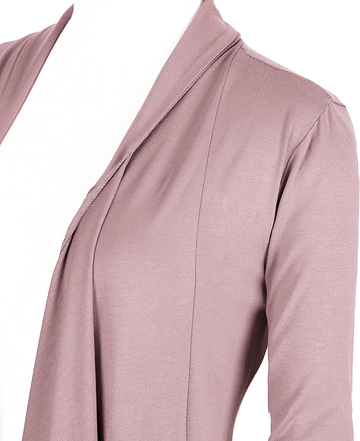 Urban GoCo Women's Cardigan Long Sleeve Waterfall Knitted Coat M Lavender