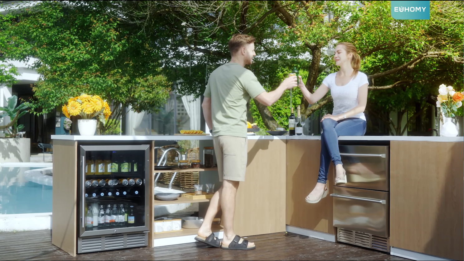 RU-♡ Amazon.com: Feelfunn 24 Cans Beverage Refrigerator Cooler