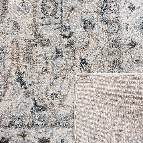 Miniatura 8 de SAFAVIEH Isabella Collection - Alfombra de área de 9 x 12 pies, gris claro y gris, diseño oriental, no desprende pelusa y de fácil cuidado, ideal