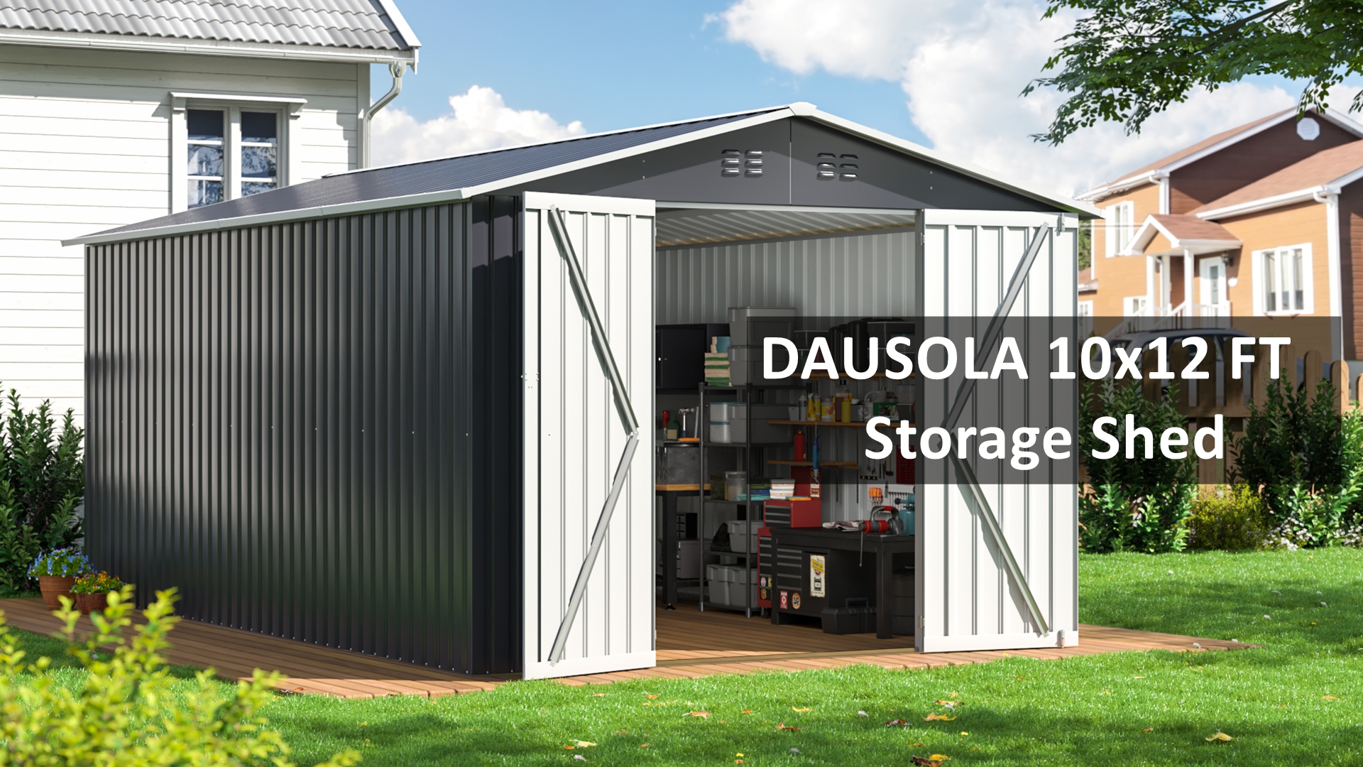 Watch DAUSOLA 10x12 Storage Shed Installation Video on Amazon Live