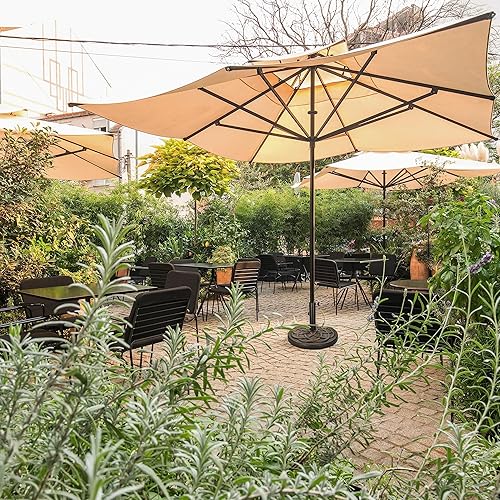 Miniatura 5 de Elevon Base de paraguas resistente de 35 libras, bronce