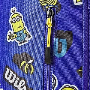 WILSON ミニオンズ3.0 チームテニスラケットバッグ-ラケット6本収納可能 ブルー/イエロー ウィルソン テニスバッグ ミニオンズV3.0チームバックパック／MINIONS V3.0 TEAM  BACKPACK／ラケット2本収納可（WR8025601001） | ラケットプラザ