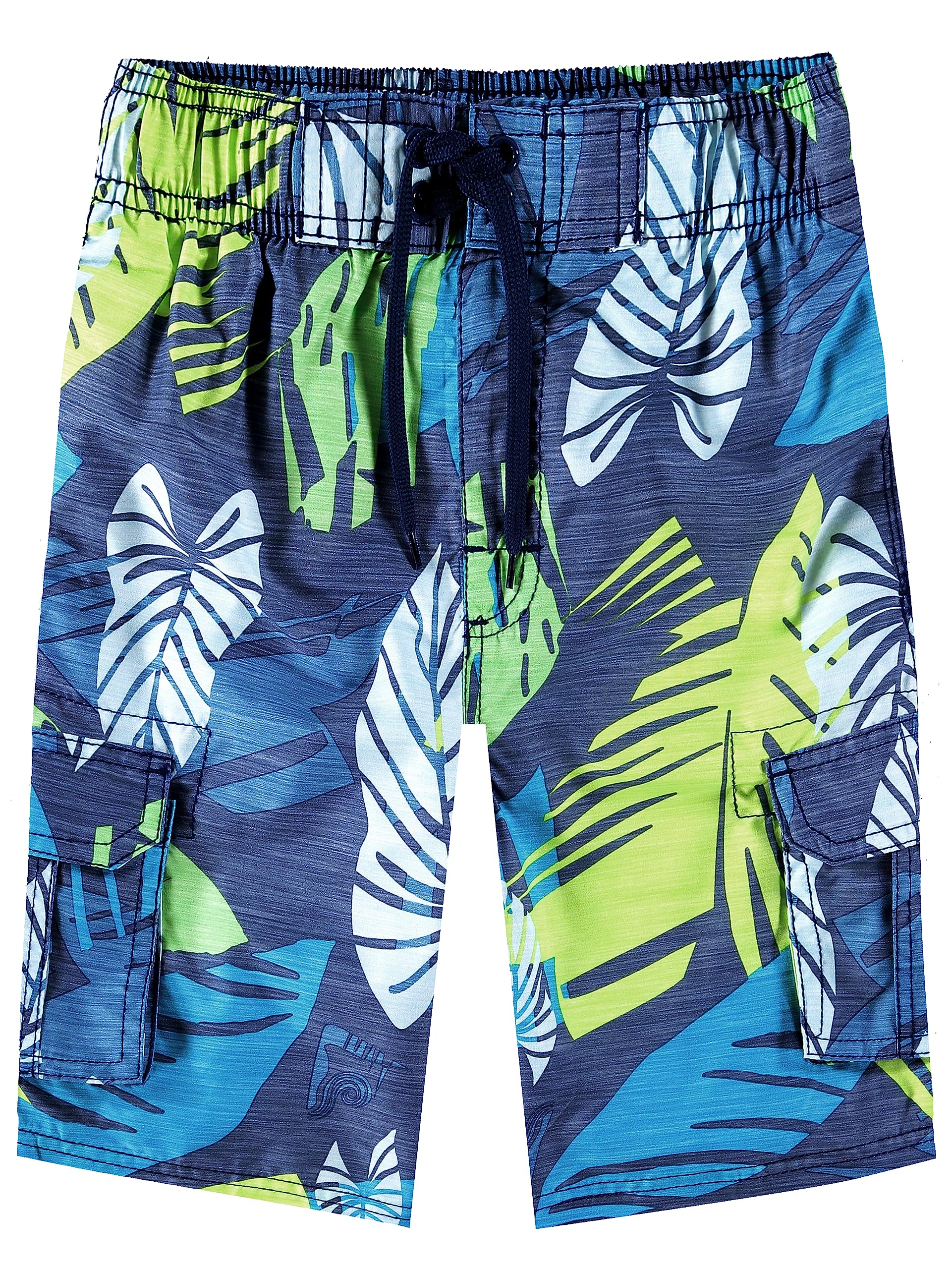 Boys' Line Up Quick Dry UPF 50+ Beach Swim Trunk, Montego Navy, 3T-image-21