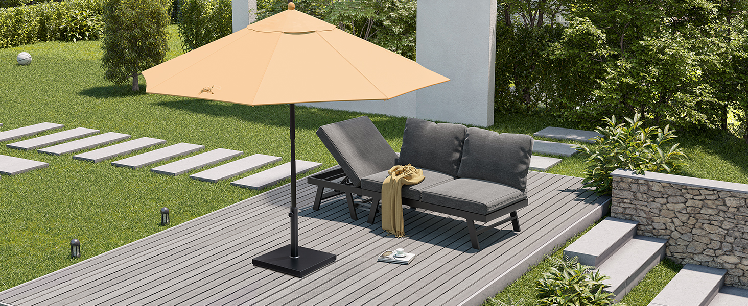 VredHom Outdoor Umbrella Base, 43lbs Heavy Duty Patio Umbrella Stand