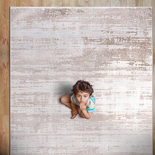 Miniatura 54 de CAMILSON Alfombra moderna de lujo de 8 x 10 pies, estilo vintage, abstracto, suave, de pelo medio, resistente a las manchas, fácil de limpiar, no