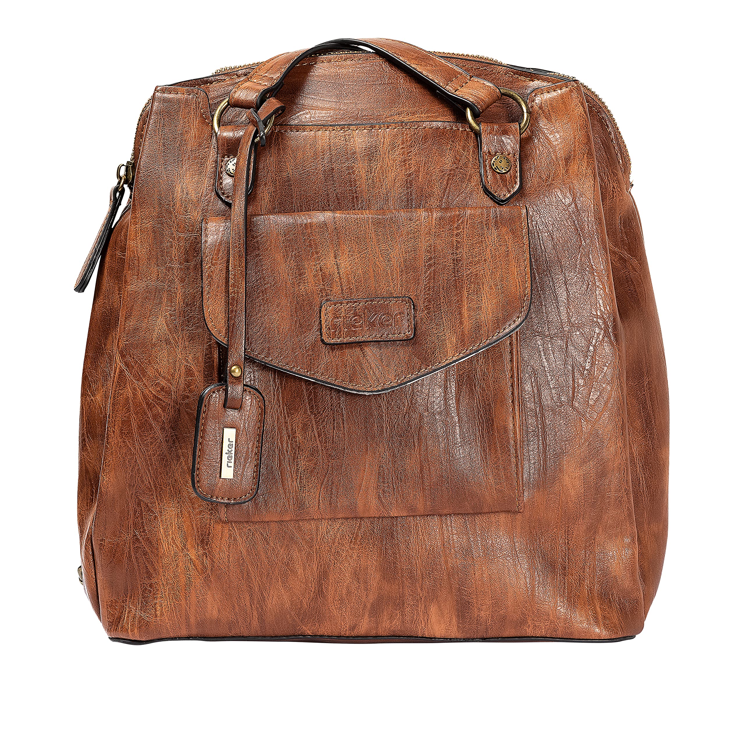 Rieker H1036-22 Women’s Backpack Handbag, Brown (Nuss-Antik), 32x12x31 centimeters (B x H x T)