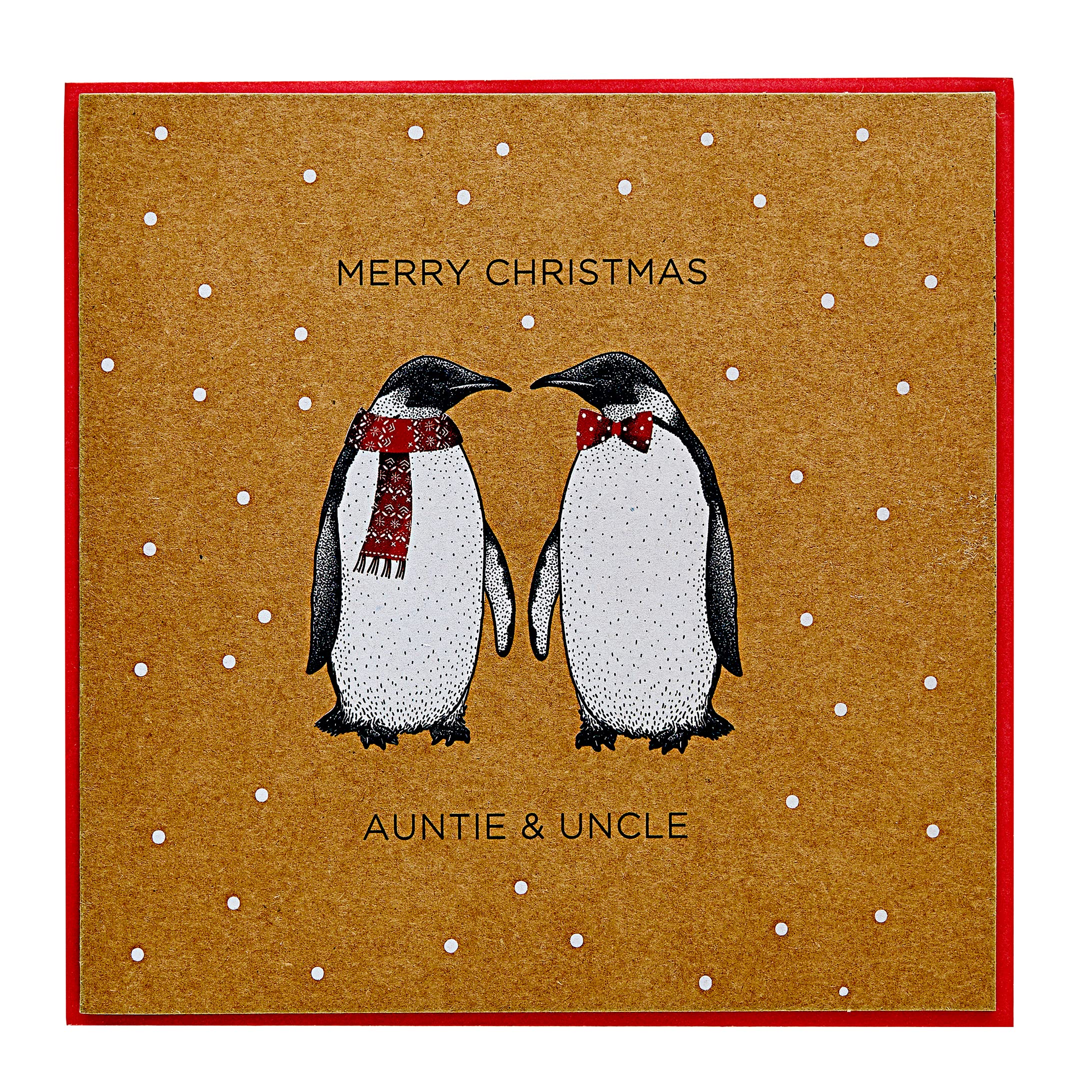 PENGUIN 'AUNTIE & UNCLE' SINGLE CHRISTMAS CARD