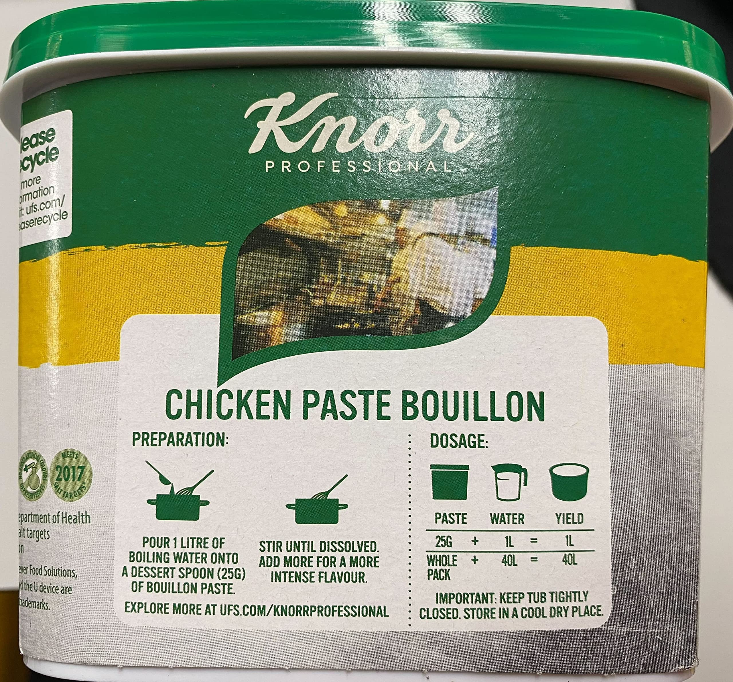 Knorr Gluten Free Chicken Paste Bouillon, 1 kg Buy Online in Portugal