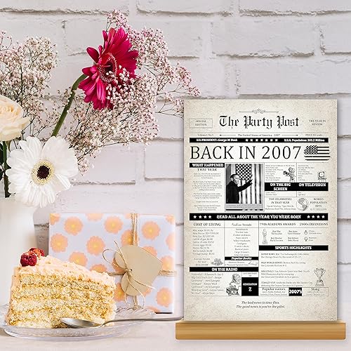 Miniatura 3 de Tarjeta de cumpleaños número 17, tarjeta jumbo de feliz cumpleaños para hombres o mujeres nacidos en 2007, regalos grandes y divertidos para papás o