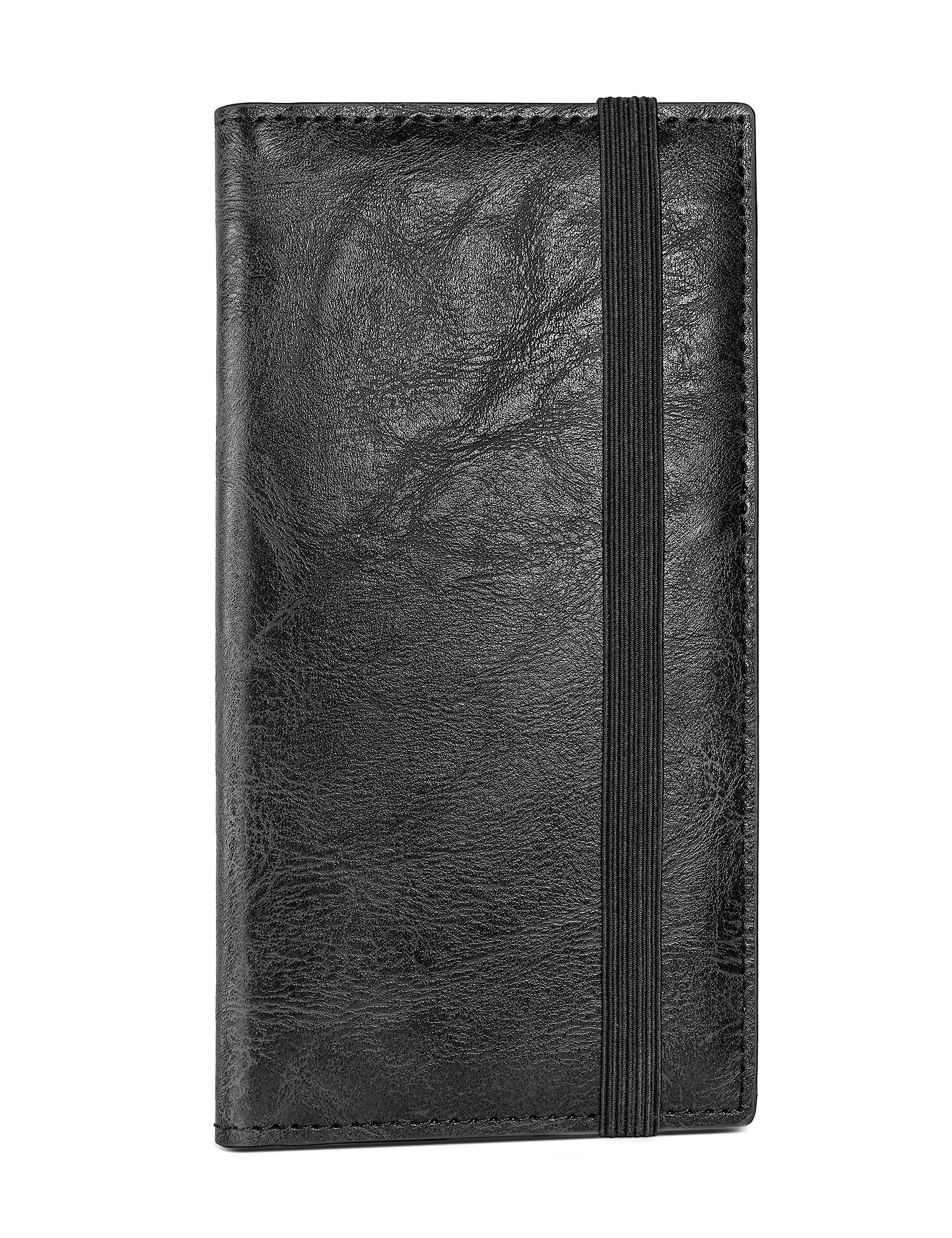 Yarnic Checkbook Cover for Personal Checkbook Holder with Pen Holder