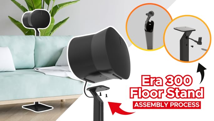 SONOS Era 300 スタンドセット　ブラック Amazon.com: Sanus Speaker Stand for Sonos Era 300™ - Fixed