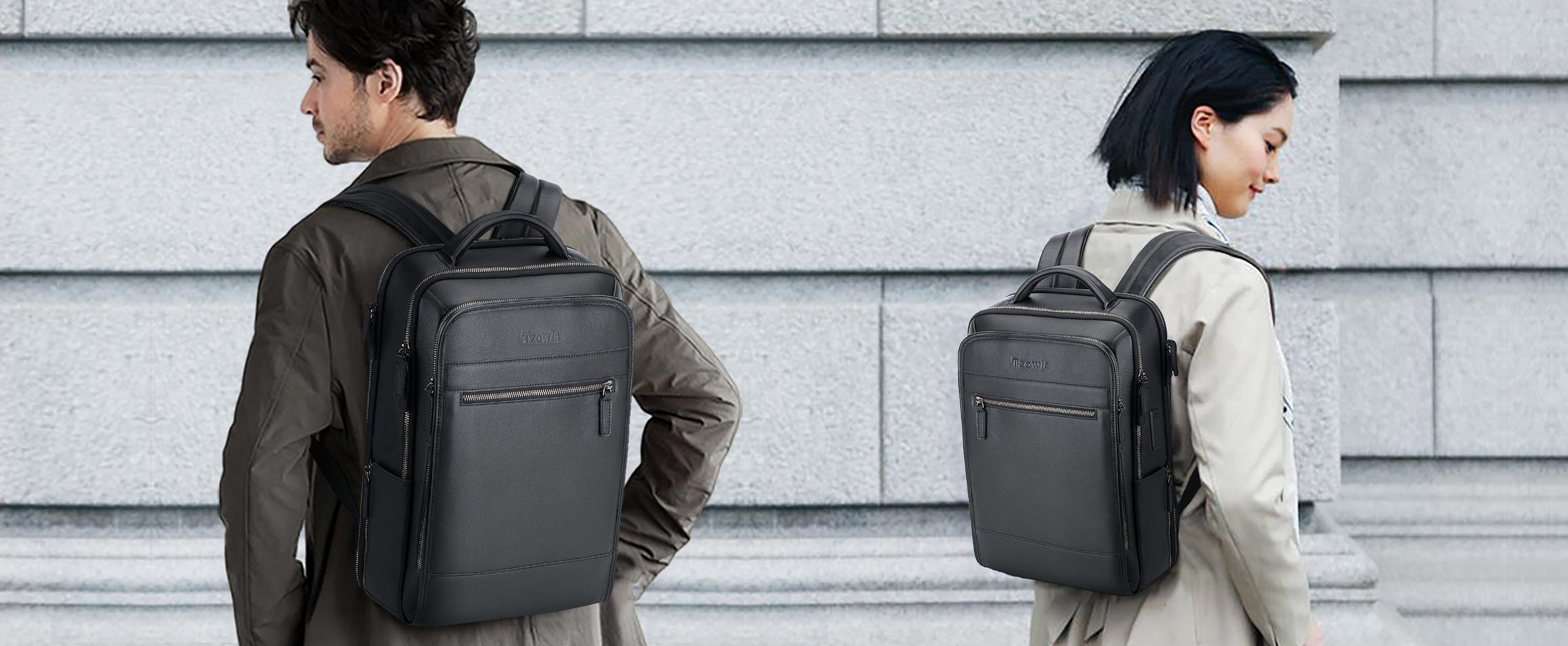 Amazon.com: Tzowla Leather Laptop Backpack, Bag for Men and Women