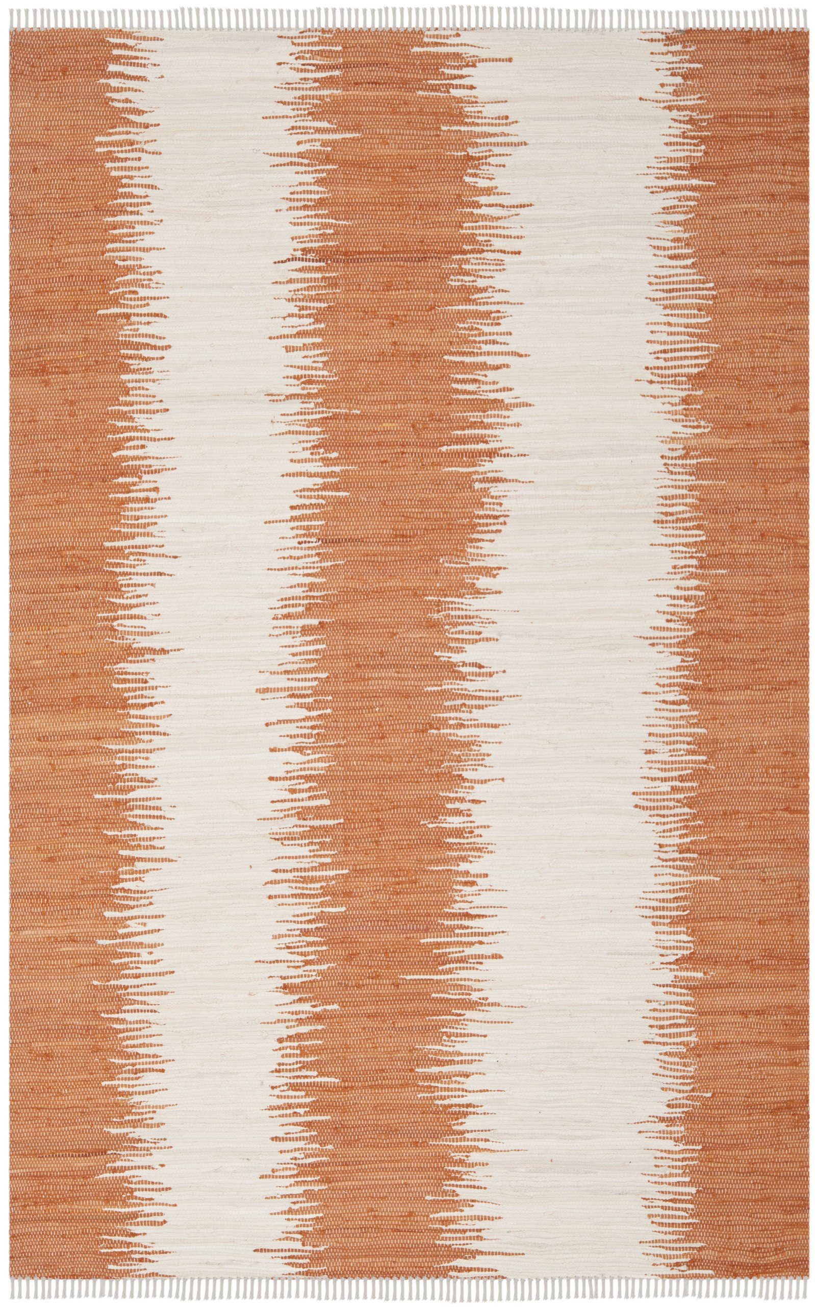 Safavieh Tapis Moderne pour Salon, Salle à Manger, Chambre à Coucher - Montauk Collection, Tapis à Poil Court, Orange, 152 X 244 cm