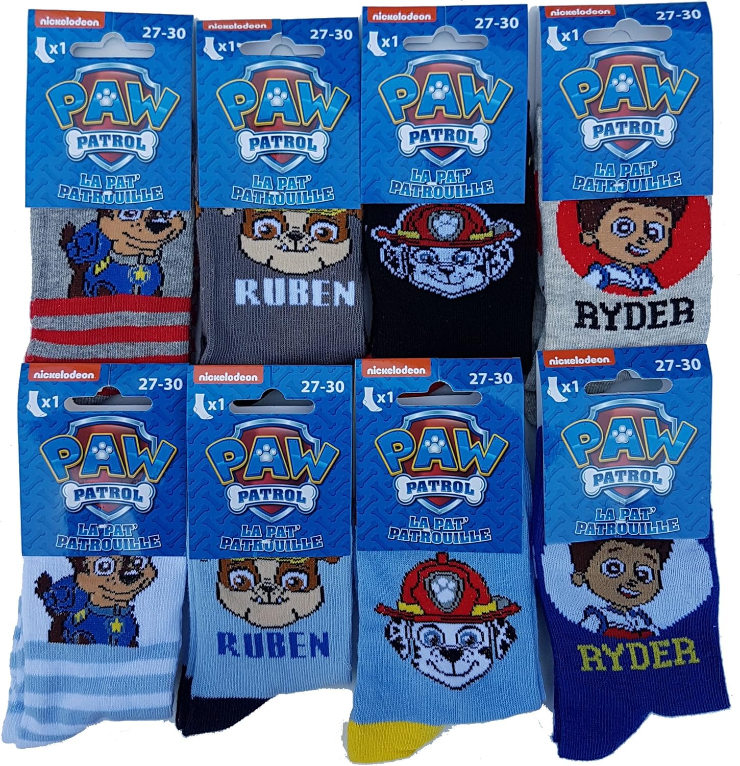 Chaussettes Garçon PAT PATROUILLE - Pack De 9 Paires Chaussettes