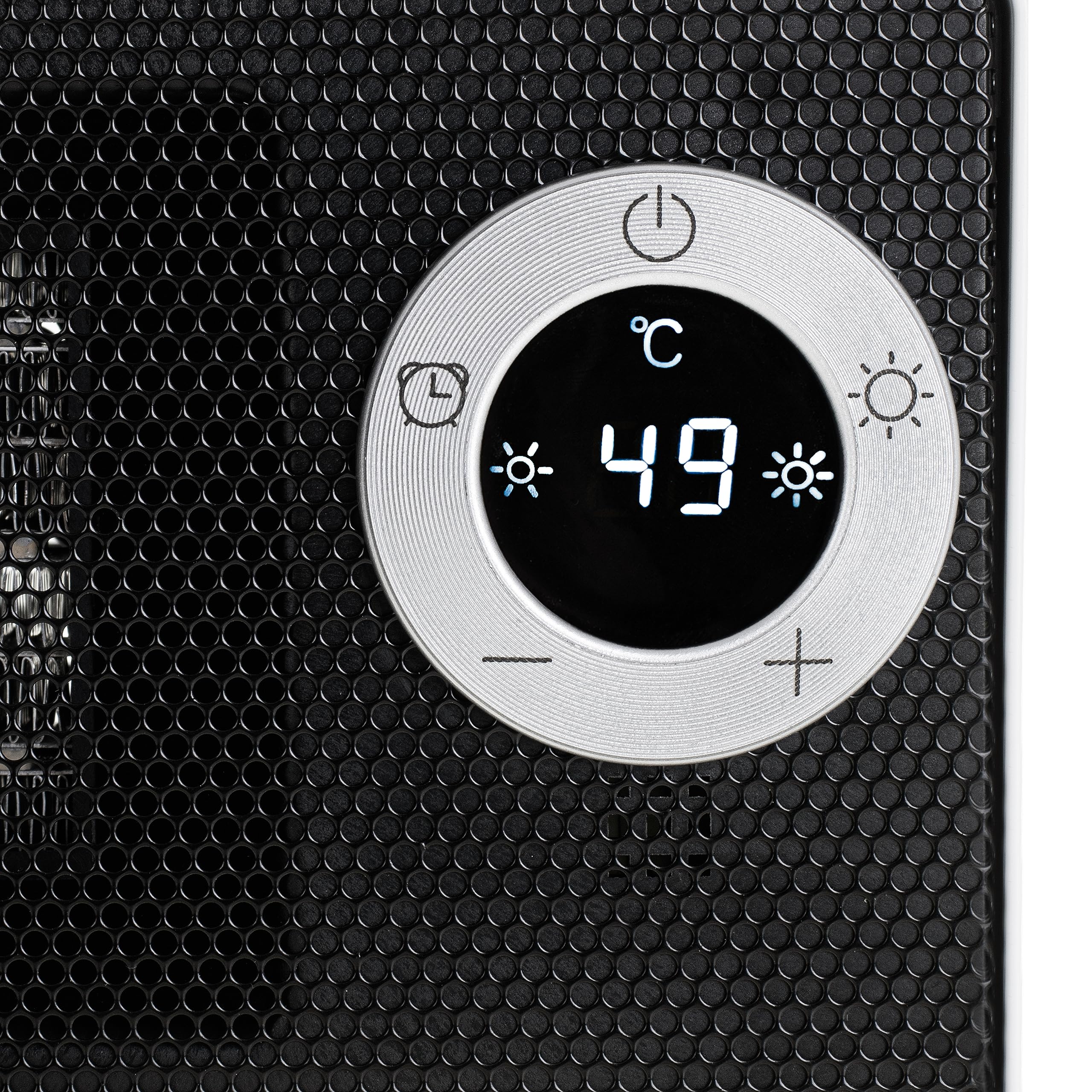 Adler Europe AD 7746 ventilatorkachel van keramiek met lcd-display, timer 1-8 uur, temperatuurregeling 10-49 °C, twee warmtestanden: 700 W, 1000 W, automatische kamertemperatuurregeling