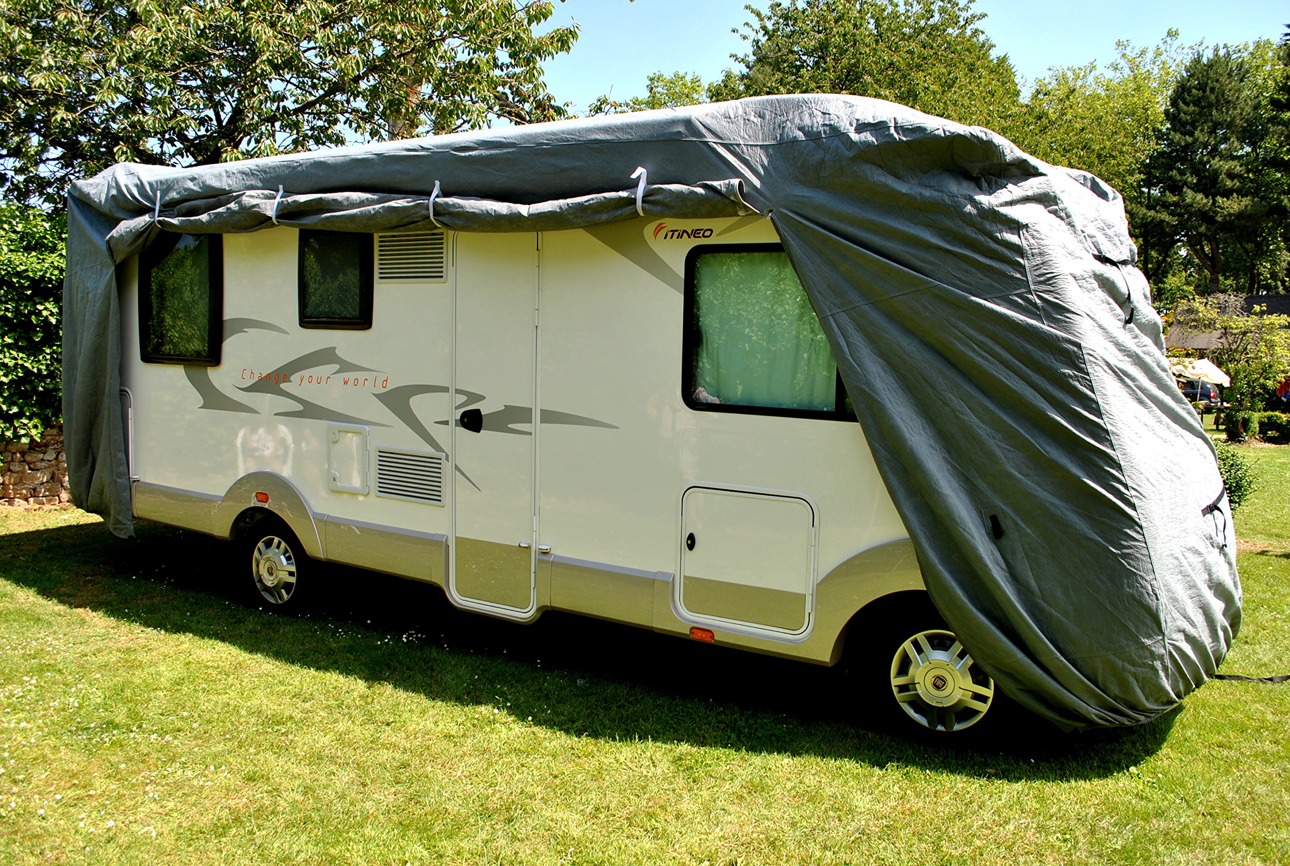 HBCOLLECTION Premium Atmungsaktive Schutzhülle für Integrierte Wohnmobile Reisemobile (LxlxH 7.00x2.50x2.60m)
