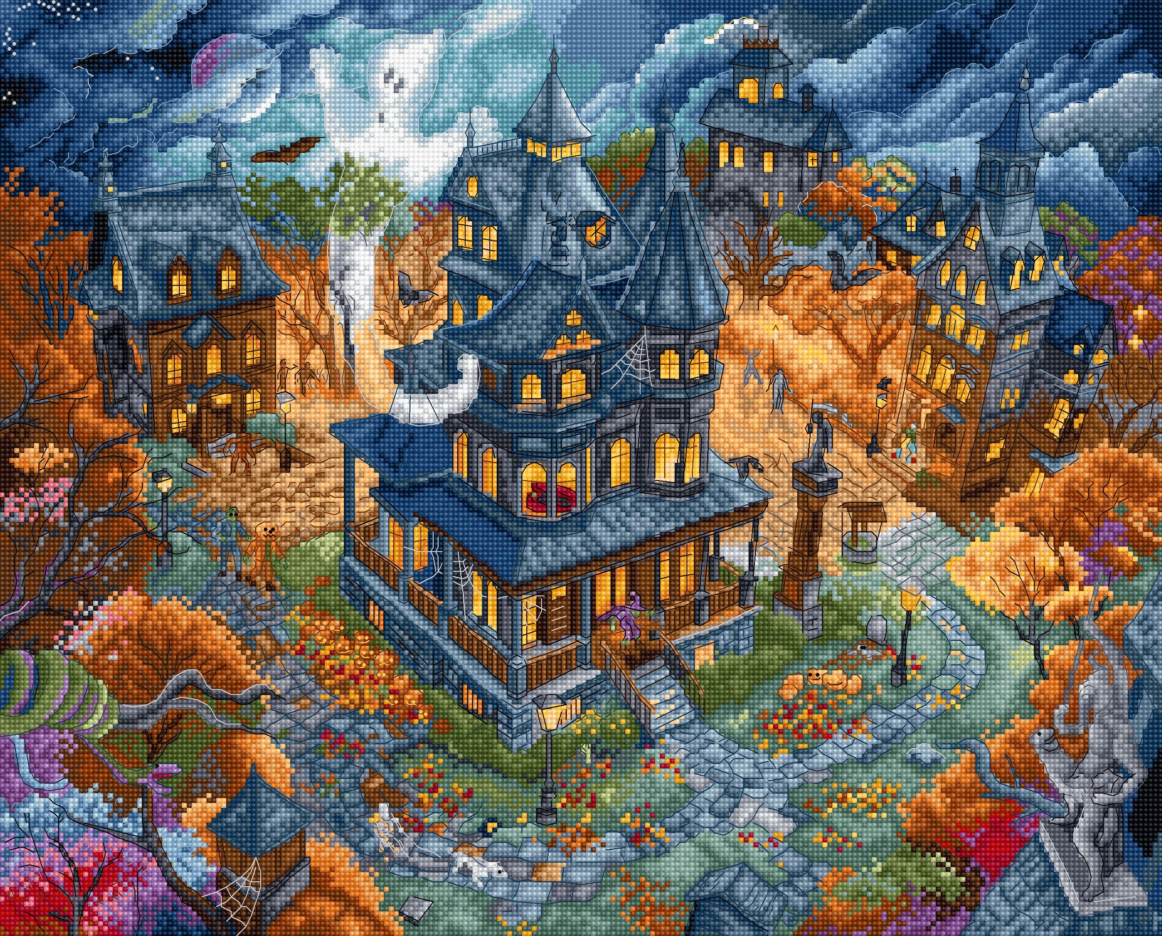 Letistitch Multicolor L9967 Haunted Happenings Counted Cross Stitch Kit