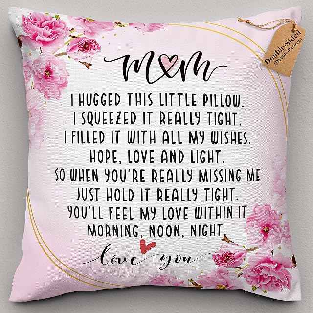 Kies HOME®(Double-Sided) Gifts for Mum Birthday Gifts for Mum from Daughter Cushion Covers 18x18 Inch Mum To Be Gifts Mum Gifts from Son Happy Birthday Mummy Gifts Gift Ideas for Mums Gift Populer