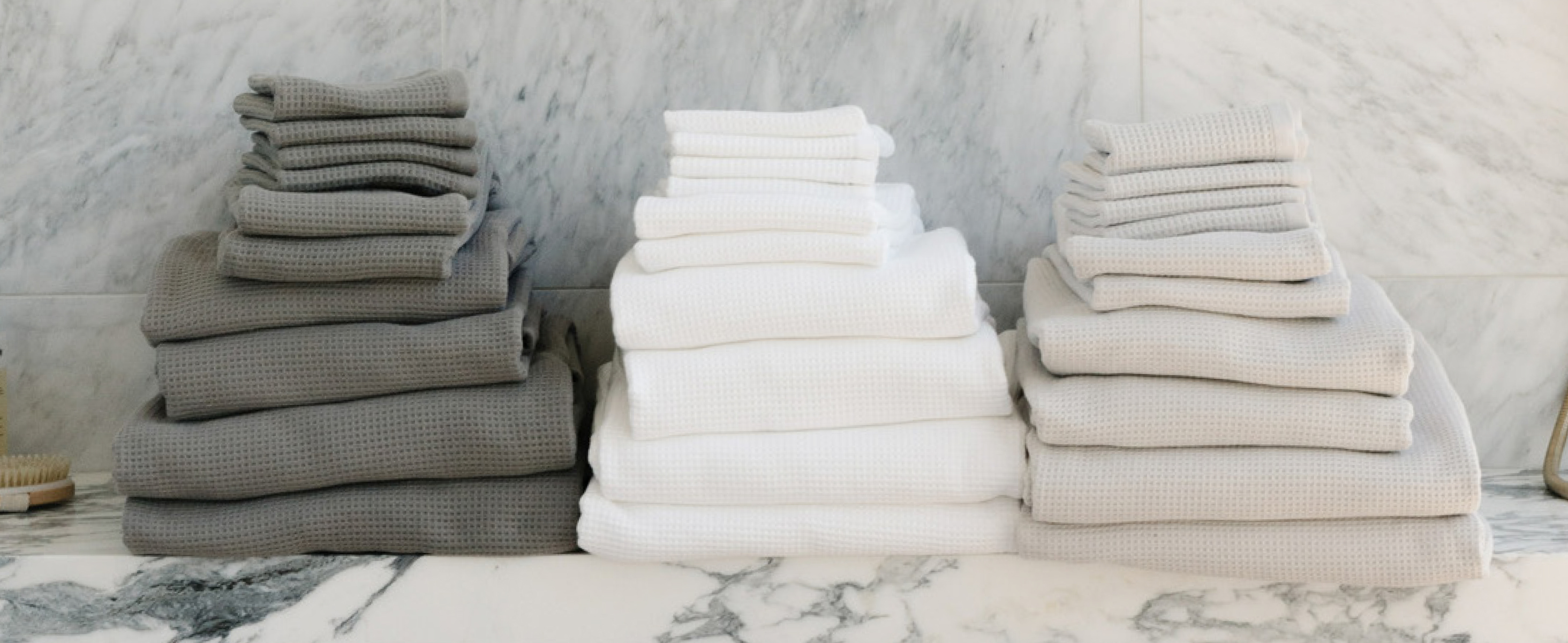 Cozy Earth Waffle Washcloths - 60% Cotton 40% Viscose from Bamboo Washcloths 13 x 13 Inches - Soft & Absorbent Terry, Reversible Mini Textured Waffle & Weave Pattern - 4 Pack