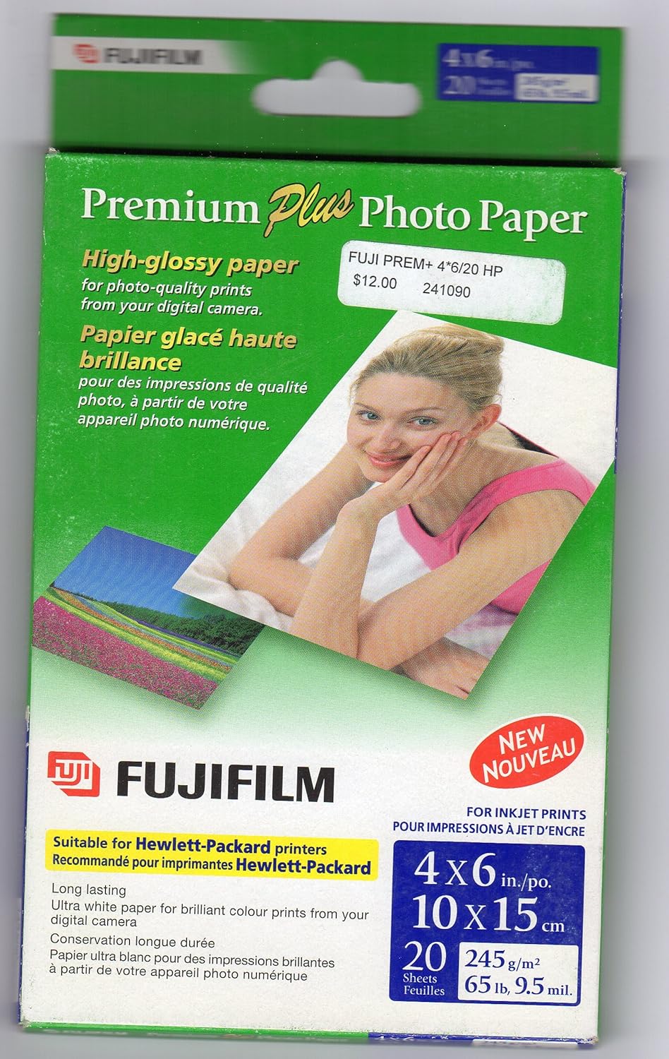 Fujifilm Premium Plus Photo Paper High Glossy Paper 4x6 20 Sheets