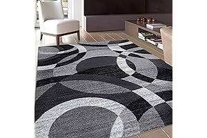 Rugshop Contemporary Abstract Circles Area Rug