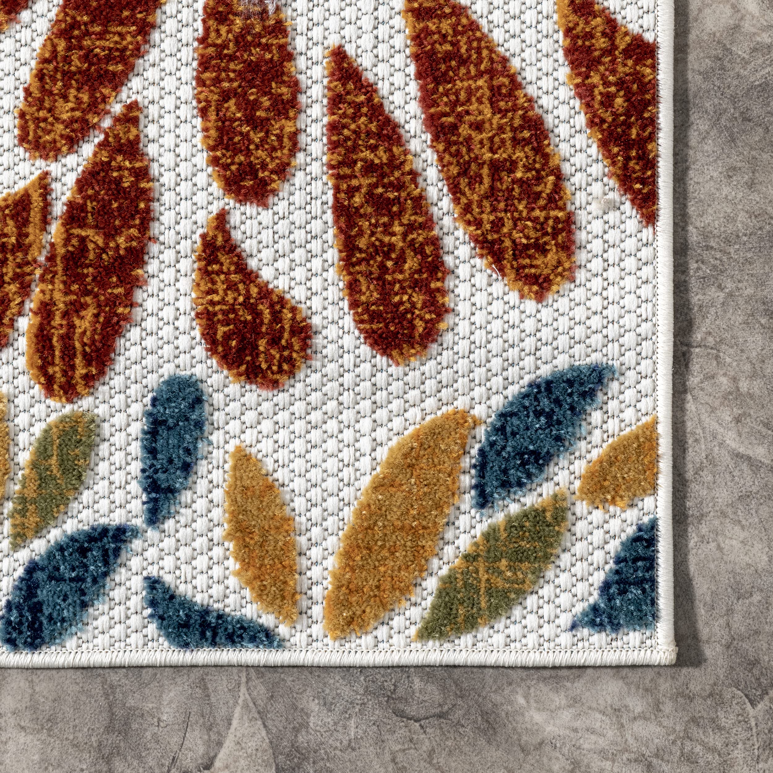 Snapklik.com : Monique Floral Indoor/Outdoor Area Rug - Oval 4x6 Indoor ...