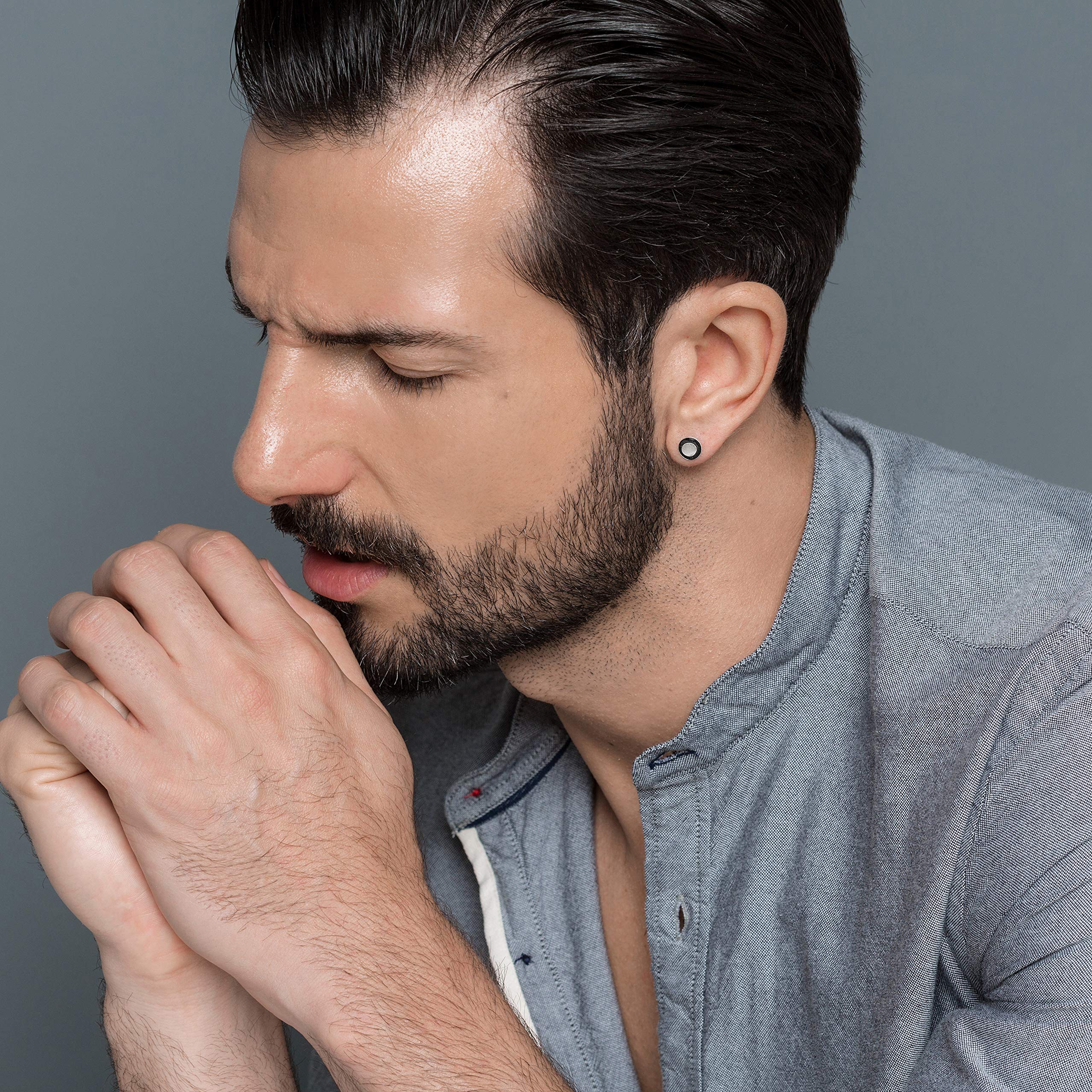 Aretes de plata esterlina para hombres aretes hombres aretes aretes triángulo aretes hombres regalo para hombres joyas novio regalo de cumpleaños hombres marido