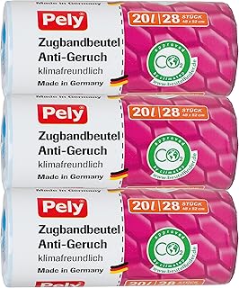 pely worki na śmieci, niebieskie, 20 l, 3 sztuki w opakowaniu, (3 x 28 sztuk)
