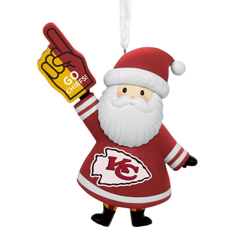 Hallmark Christmas Ornament NFL Kansas City Chiefs Santa Fan Ornament Gifts for Sports Fans