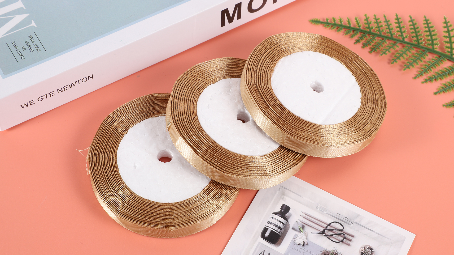 Nastro Regalo Dorato 10mm - 66m Totali Per Confezioni Regalo, Decorazioni Natale, Matrimoni E Compleanni - Foto 6