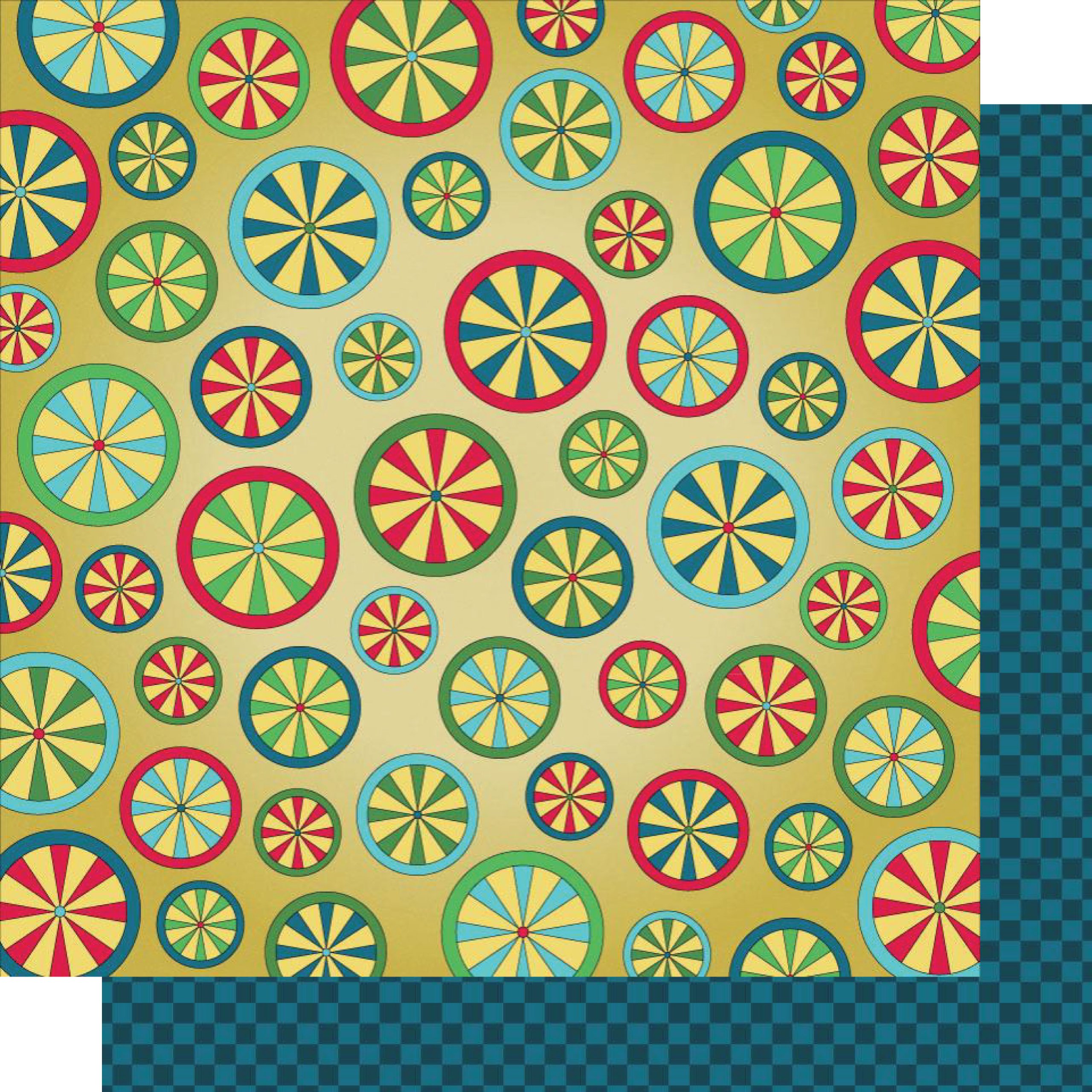 Kite Tails Designs 12 by 12-Inch Blue Sky Day Bike Ride Paper, 25-Pack