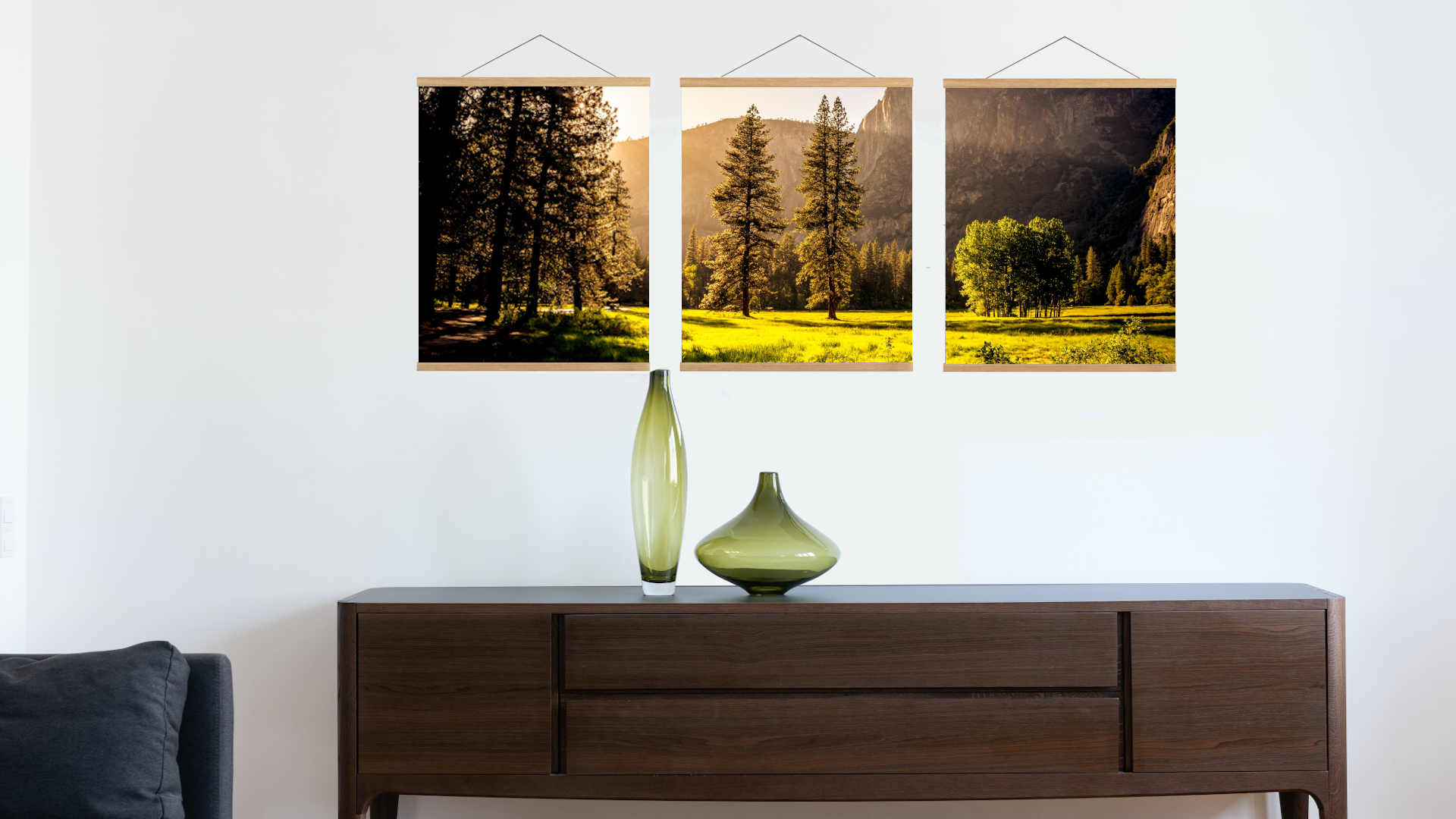 Set Of 12, 36 Inch Magnetic Poster Frames Hanger, Wood Magnet Picture Frame For Photo Canvas Artwork Scroll Print Map, Wooden Hangers For 24x36, 36x48, 12x36, 18x36 Posters, Wall Mount - View #4
