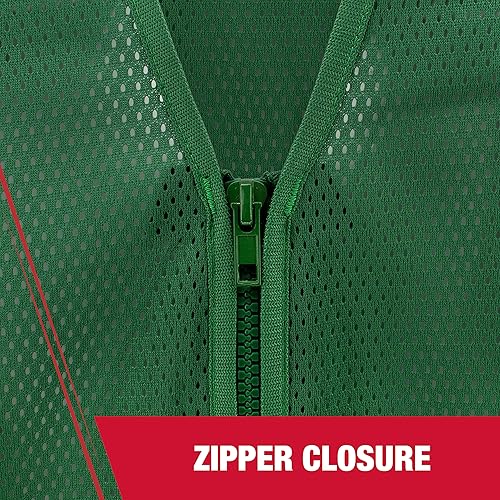 Miniatura 3 de Radians SV22-1 Economy Tipo O Clase 1 Chaleco de Seguridad Tamaño Extra Grande, Malla Verde Cazador con Cinta de Contraste - 1 Cada Uno