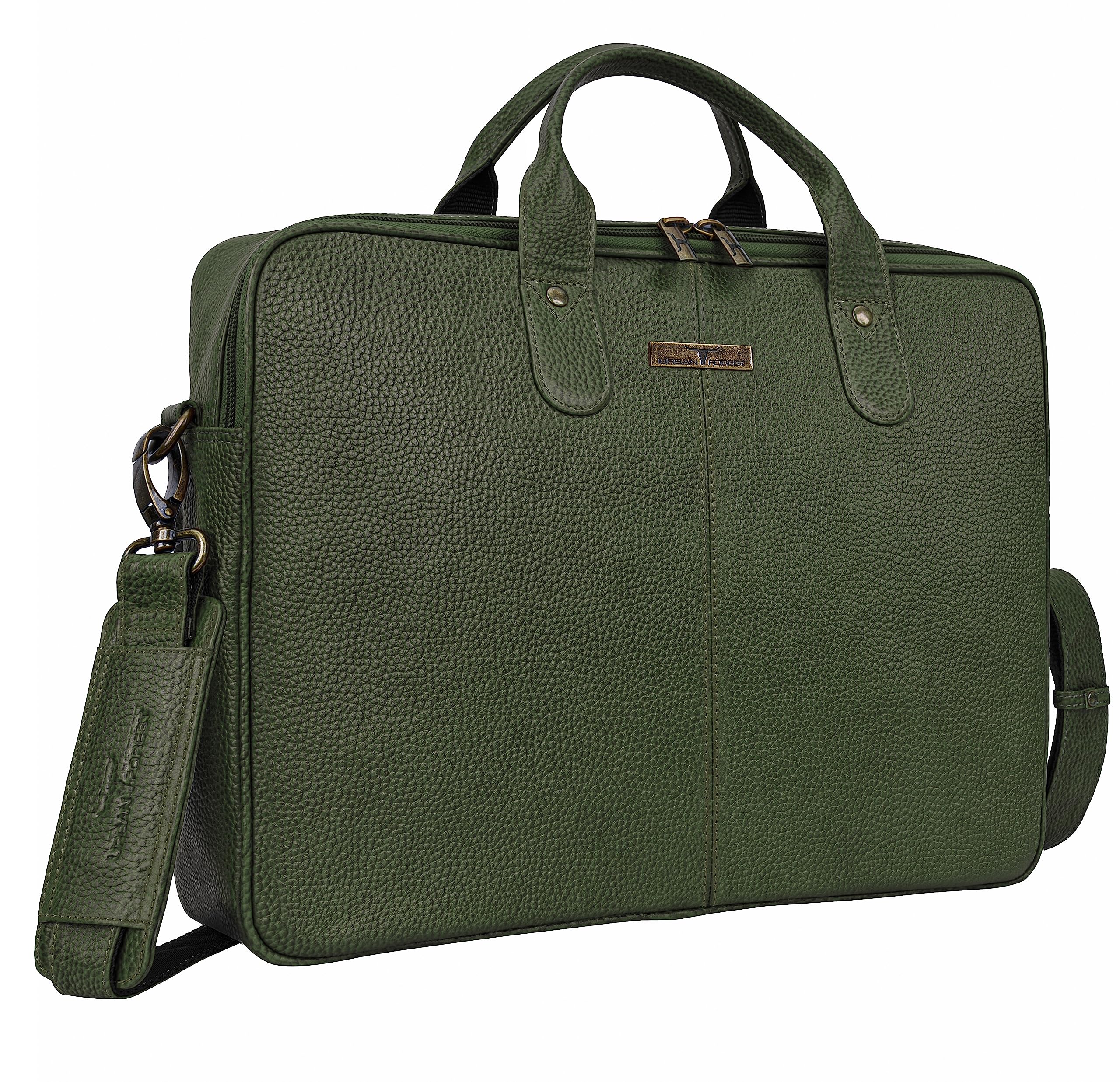 URBAN FOREST Jack Green Leather Laptop/Messenger Bag for Men (B0CB165D9M) Amazon Price History, Amazon Price Tracker