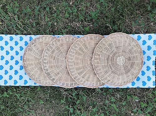 Miniatura 8 de Hecho a mano de bambú 10 pulgadas titular de la placa de papel para la fiesta casera diario comedor picnic pared decorar