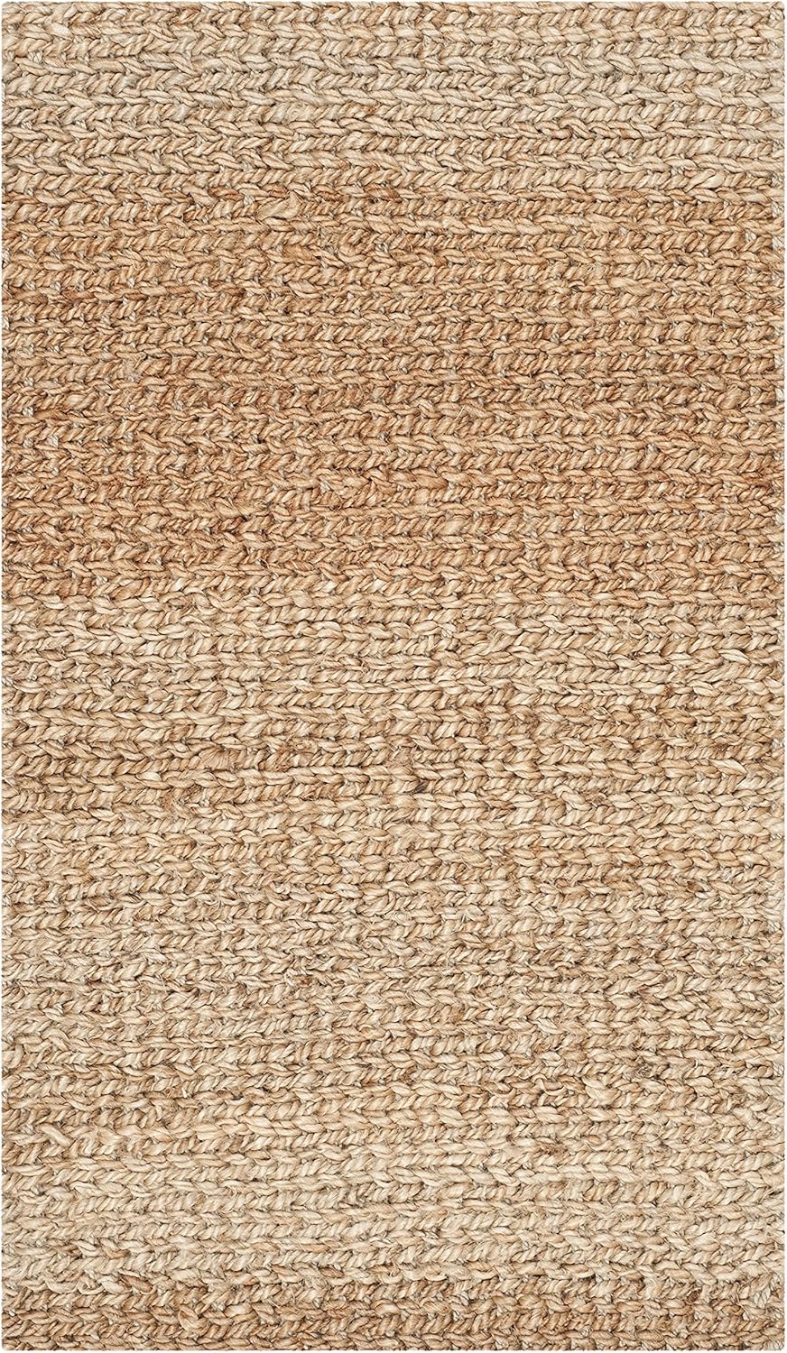 SAFAVIEH Natural Fiber Collection Accent Rug - 2'3" x 4', Natural, Handmade Farmhouse Jute, Ideal for High Traffic Areas in Entryway, Living Room, Bedroom (NF732A)