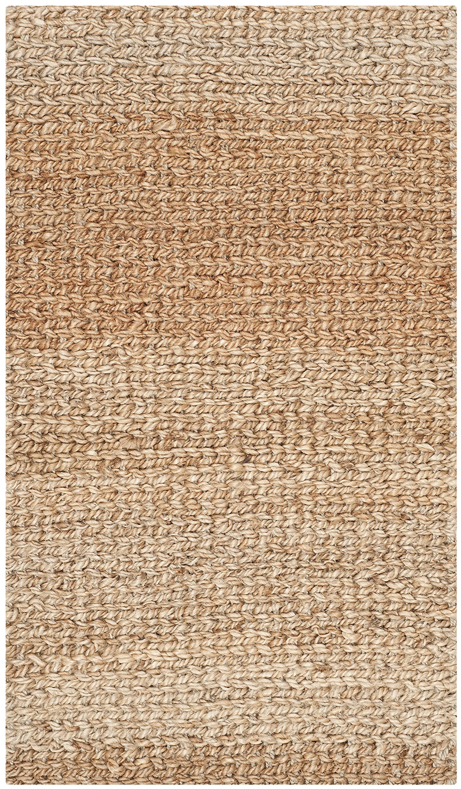 SAFAVIEH Natural Fiber Collection Accent Rug - 2'3" x 4', Natural, Handmade Farmhouse Jute, Ideal for High Traffic Areas in Entryway, Living Room, Bedroom (NF732A)