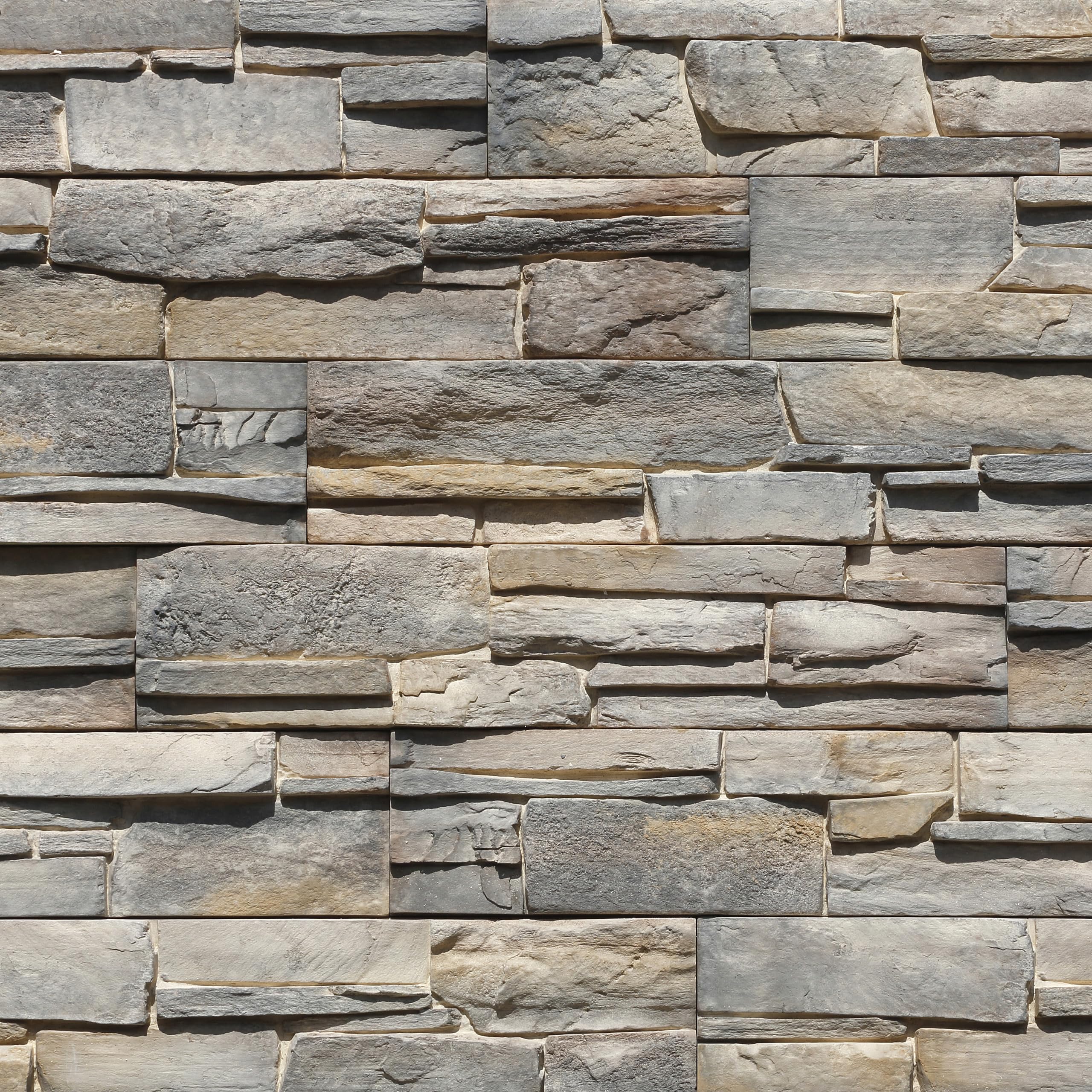 STEGU Grenada 1, Rivestimento Pietra Decorativa, Pannelli Parete Effetto Pietra Naturale, Rivestimento Interno & Esterno Resistente al Gelo, 55 x 11,7 cm, 0,32 m² 5 Pezzi, Grigio Beige