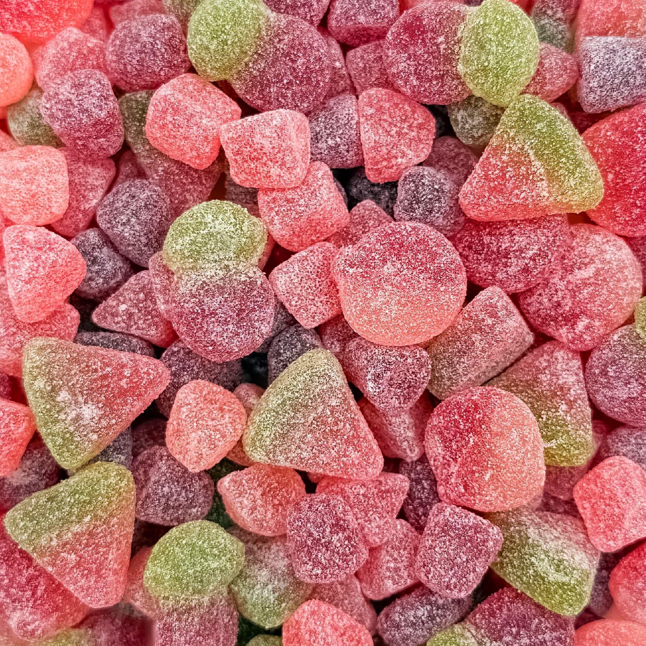 Sour Fruit Jelly Candy Mix, Dye Free Candy, Vegan Gummies, 1 Lb Bag