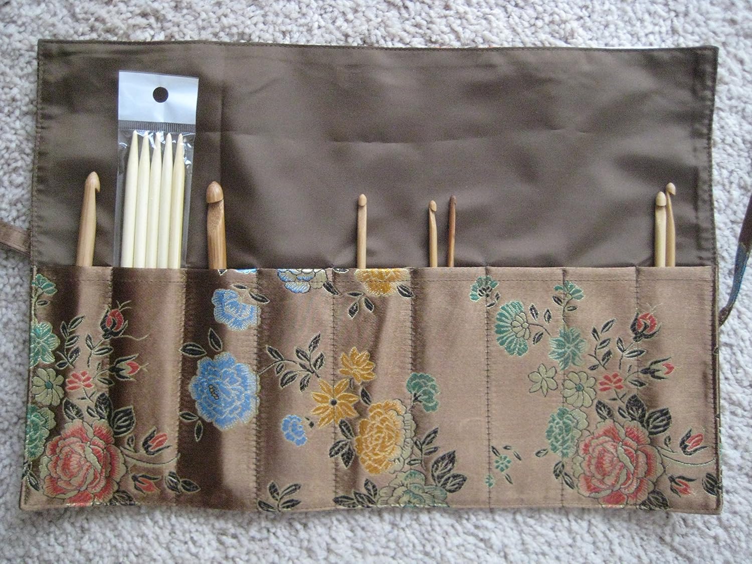Silk Knitting Needle, Crochet Hook Roll CASE BrilliantKnitting (BR brand)