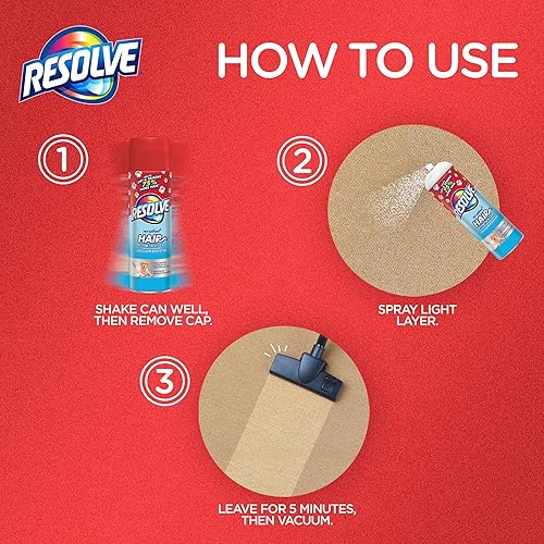 Miniatura 7 de Resolve Eliminador de pelo de mascotas limpiador de alfombras y aspirador menta 18 onzas