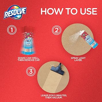 Resolve Pet Hair Eliminator Carpet Cleaner & Vacuum booster, 18 Oz