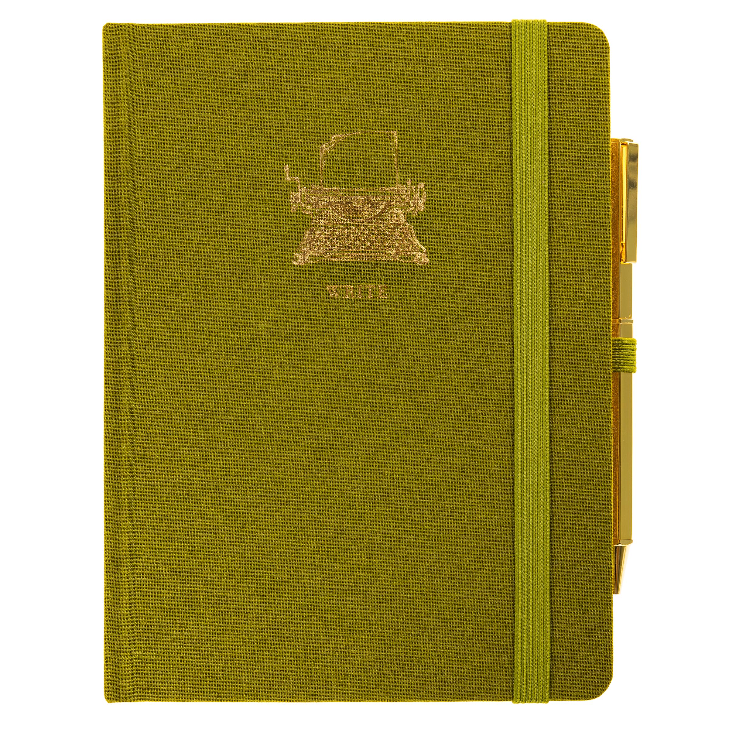 Cuaderno de tapa dura para escribir notas Graphique de 160 páginas y líneas de papel dorado