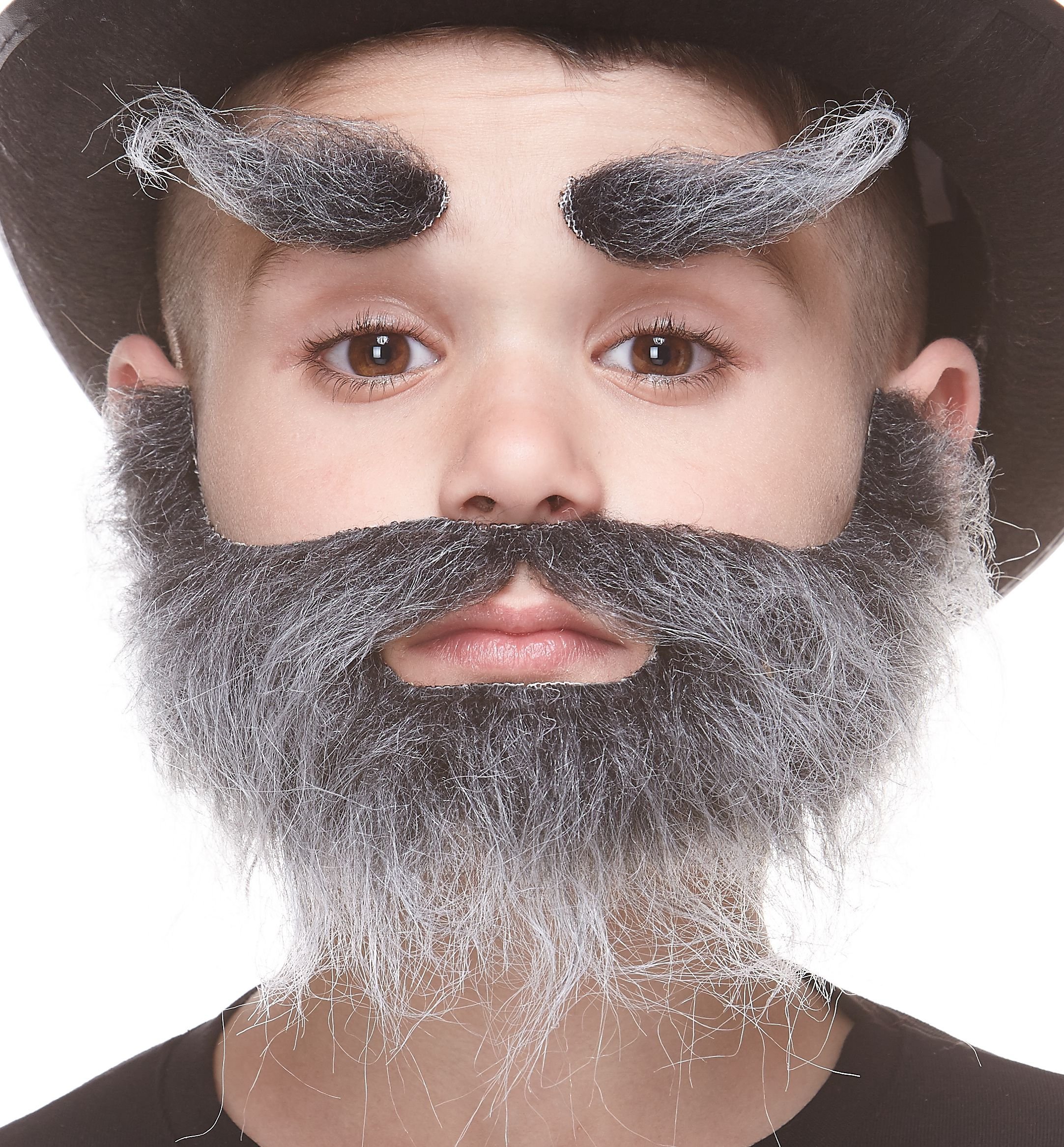 Mustaches Self Adhesive Traper Fake Beard and Eyebrows for Kids
