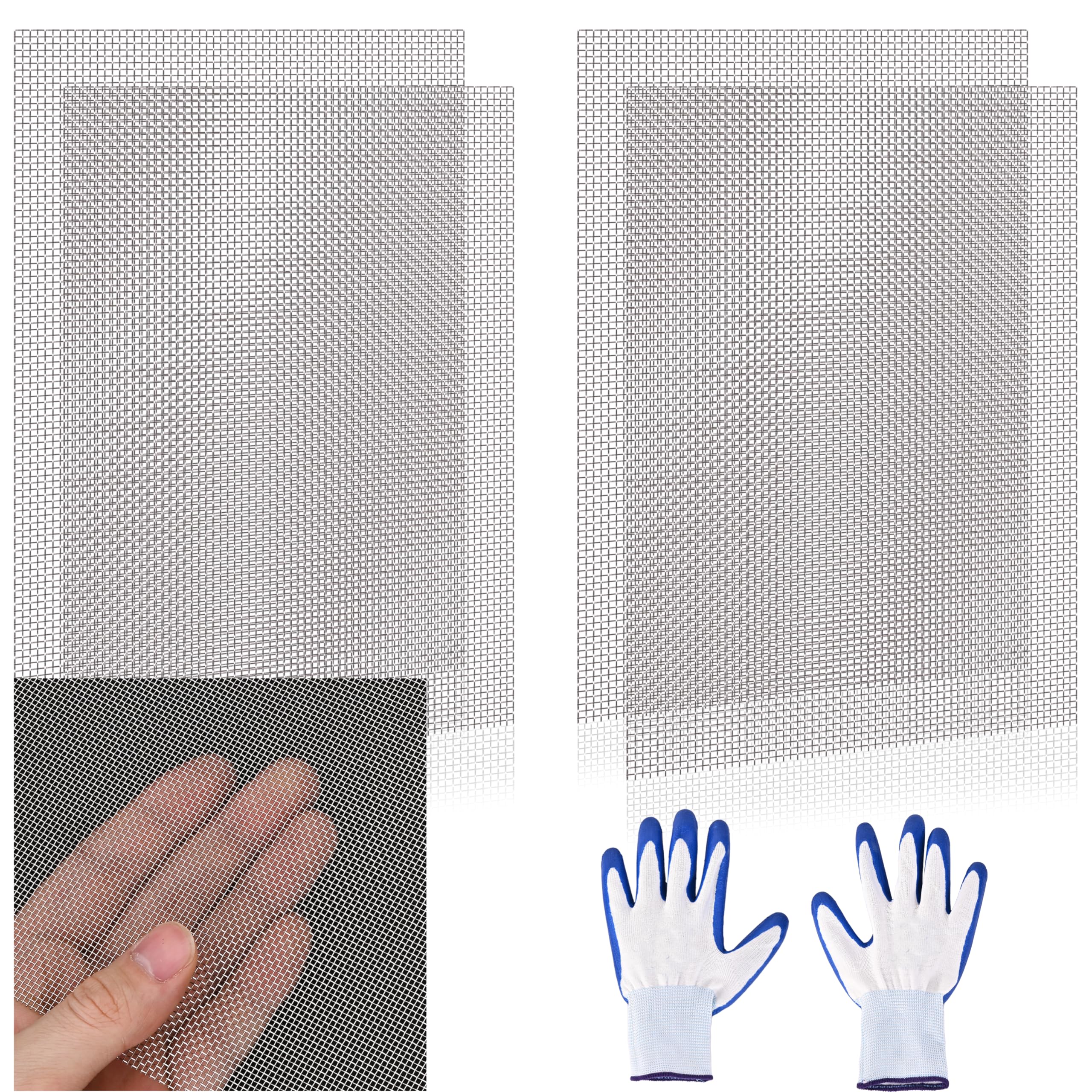 Stainless Steel Wire Mesh Sheets - 4 Pack -1 Stainless Steel Wire Mesh Sheets - 4 Pack -1