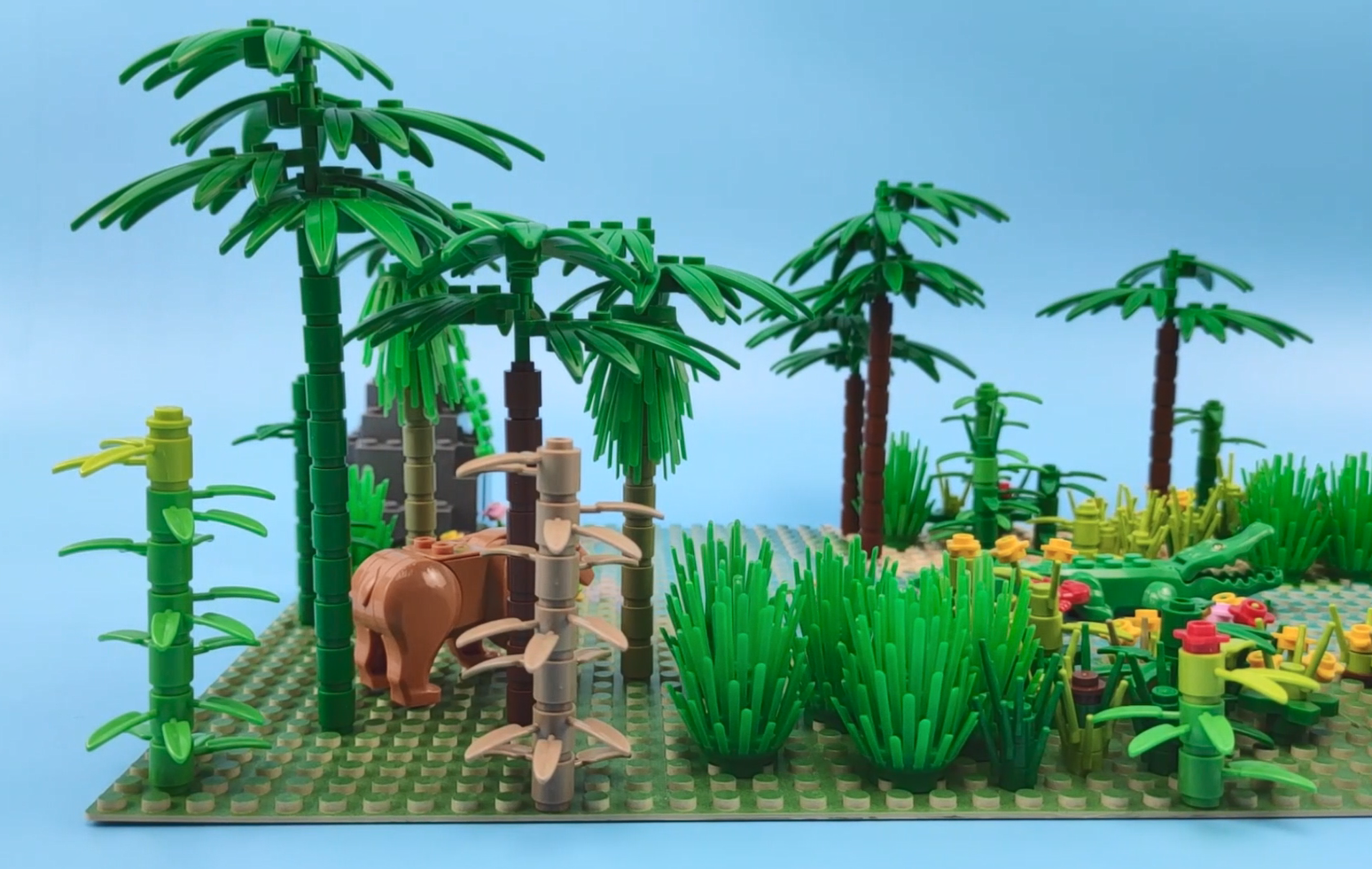Amazon.com: Feleph Rainforest Jungle Trees Building Blocks Bricks