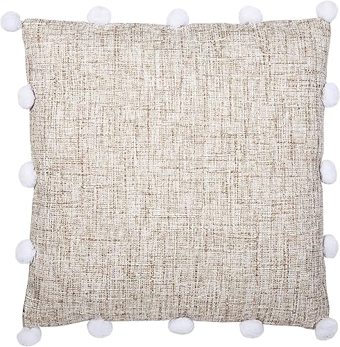 Miniatura 2 de SAFAVIEH Home Collection Temi PLS7164A-1818 - Almohada decorativa con pompones, de 1.6 pulgadas x 1.6 pies y 6 pulgadas