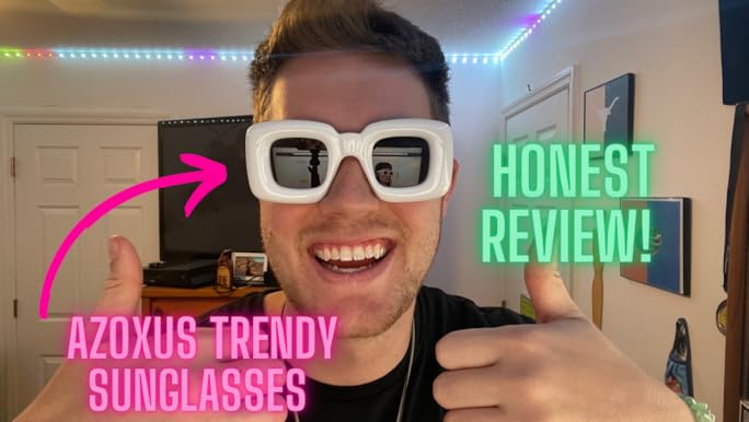 Amazon.com: Azoxus Trendy Candy Colored Square Sunglasses